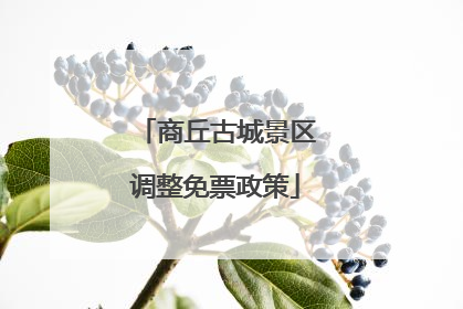 商丘古城景区调整免票政策