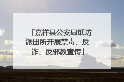 嘉祥县公安局纸坊派出所开展禁毒、反诈、反邪教宣传