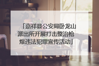 嘉祥县公安局卧龙山派出所开展打击整治枪爆违法犯罪宣传活动