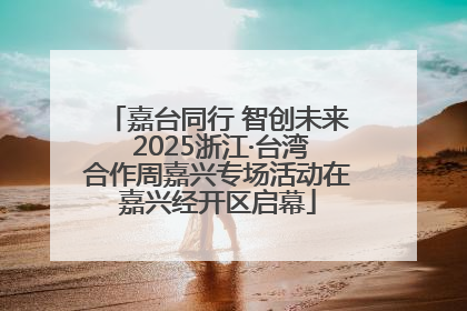 嘉台同行 智创未来 2025浙江·台湾合作周嘉兴专场活动在嘉兴经开区启幕