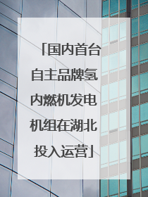 国内首台自主品牌氢内燃机发电机组在湖北投入运营