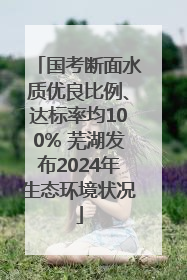 国考断面水质优良比例、达标率均100% 芜湖发布2024年生态环境状况