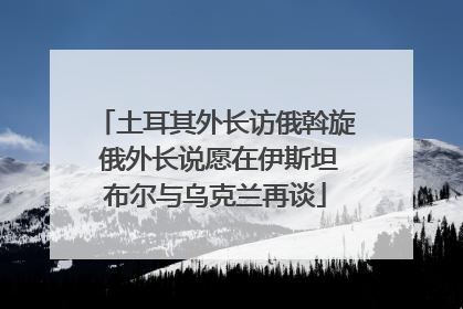土耳其外长访俄斡旋 俄外长说愿在伊斯坦布尔与乌克兰再谈