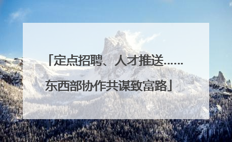 定点招聘、人才推送……东西部协作共谋致富路