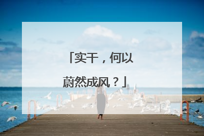 实干，何以蔚然成风？