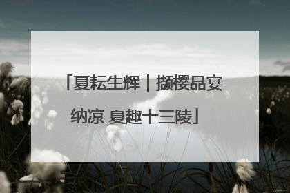 夏耘生辉｜撷樱品宴纳凉 夏趣十三陵