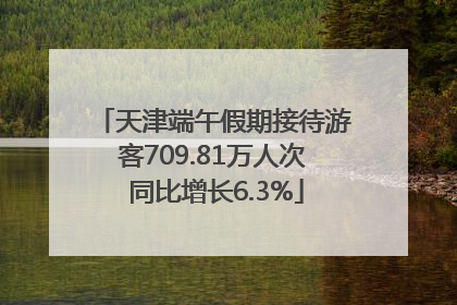 天津端午假期接待游客709.81万人次 同比增长6.3%