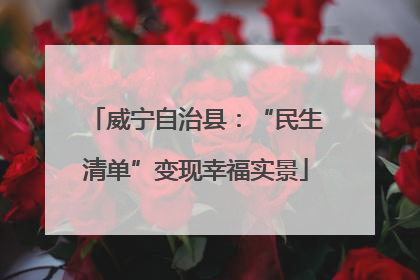 威宁自治县：“民生清单”变现幸福实景