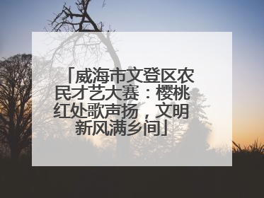 威海市文登区农民才艺大赛：樱桃红处歌声扬，文明新风满乡间