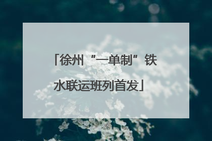 徐州“一单制”铁水联运班列首发