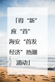 得“新”应“首” 海安“首发经济”热潮涌动