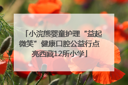 小浣熊婴童护理“益起微笑”健康口腔公益行点亮西藏12所小学