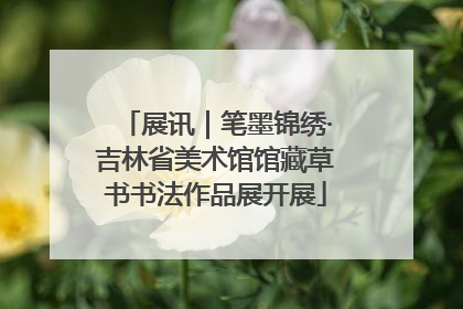 展讯｜笔墨锦绣·吉林省美术馆馆藏草书书法作品展开展