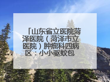 山东省立医院菏泽医院（菏泽市立医院）肿瘤科四病区：小小驱蚊包 暖暖医患情