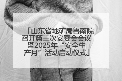 山东省地矿局鲁南院召开第三次安委会会议暨2025年“安全生产月”活动启动仪式