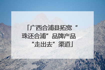 广西合浦县拓宽“珠还合浦”品牌产品“走出去”渠道