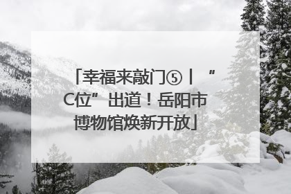 幸福来敲门⑤丨“C位”出道！岳阳市博物馆焕新开放