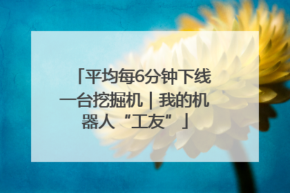 平均每6分钟下线一台挖掘机｜我的机器人“工友”