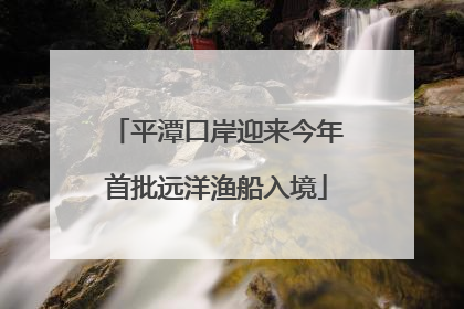 平潭口岸迎来今年首批远洋渔船入境