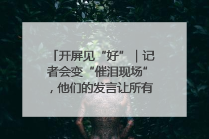 开屏见“好”｜记者会变“催泪现场”，他们的发言让所有人红了眼眶
