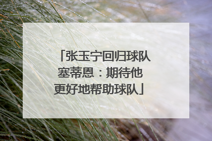 张玉宁回归球队 塞蒂恩：期待他更好地帮助球队