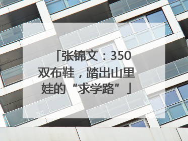 张锦文：350双布鞋，踏出山里娃的“求学路”