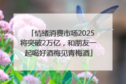 情绪消费市场2025将突破2万亿，和朋友一起喝好酒梅见青梅酒
