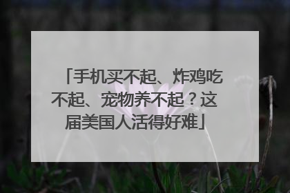 手机买不起、炸鸡吃不起、宠物养不起？这届美国人活得好难