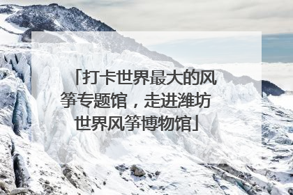 打卡世界最大的风筝专题馆，走进潍坊世界风筝博物馆