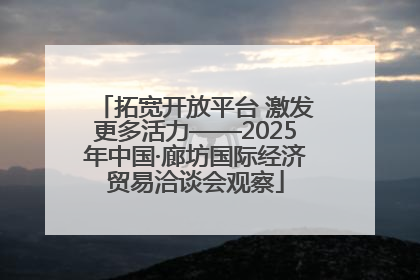 拓宽开放平台 激发更多活力——2025年中国·廊坊国际经济贸易洽谈会观察