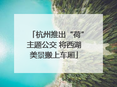 杭州推出“荷”主题公交 将西湖美景搬上车厢