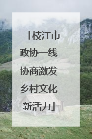 枝江市政协一线协商激发乡村文化新活力