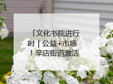 文化书院进行时｜公益+市场！辛店街道激活社区新动能