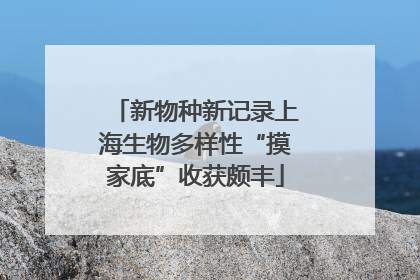 新物种新记录上海生物多样性“摸家底”收获颇丰
