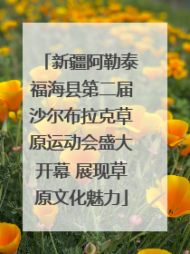新疆阿勒泰福海县第二届沙尔布拉克草原运动会盛大开幕 展现草原文化魅力