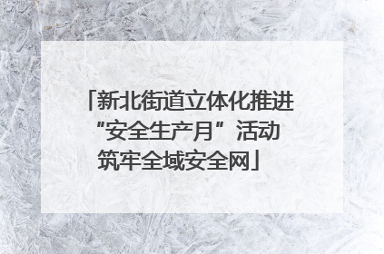 新北街道立体化推进“安全生产月”活动 筑牢全域安全网