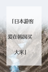 日本游客爱在韩国买大米