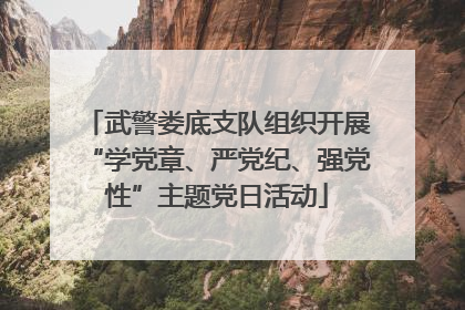武警娄底支队组织开展“学党章、严党纪、强党性”主题党日活动