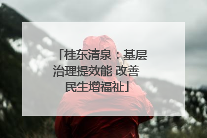 桂东清泉：基层治理提效能 改善民生增福祉