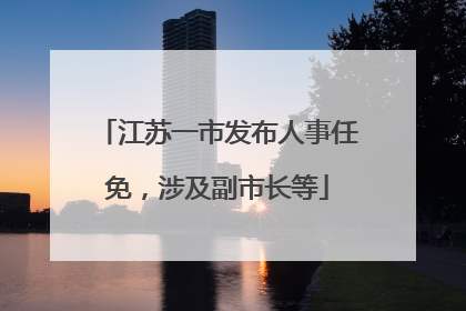 江苏一市发布人事任免，涉及副市长等