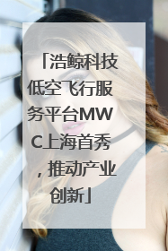 浩鲸科技低空飞行服务平台MWC上海首秀，推动产业创新