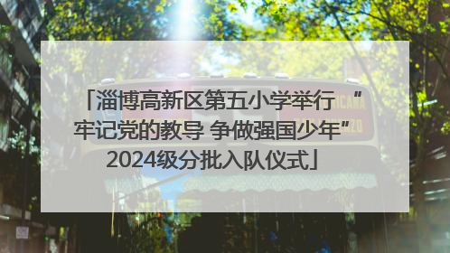 淄博高新区第五小学举行 “牢记党的教导 争做强国少年”2024级分批入队仪式