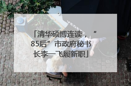清华硕博连读，“85后”市政府秘书长李一飞履新职