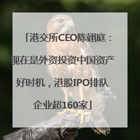 港交所CEO陈翊庭：现在是外资投资中国资产好时机，港股IPO排队企业超160家