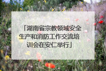 湖南省宗教领域安全生产和消防工作交流培训会在安仁举行