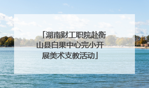 湖南财工职院赴衡山县白果中心完小开展美术支教活动