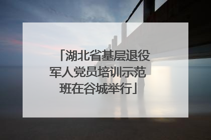 湖北省基层退役军人党员培训示范班在谷城举行