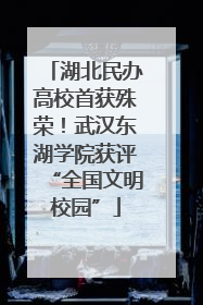 湖北民办高校首获殊荣！武汉东湖学院获评“全国文明校园”