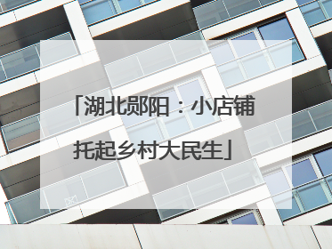 湖北郧阳：小店铺托起乡村大民生