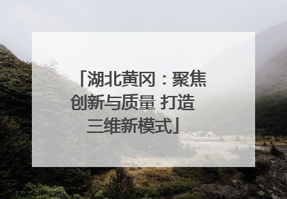 湖北黄冈：聚焦创新与质量 打造三维新模式